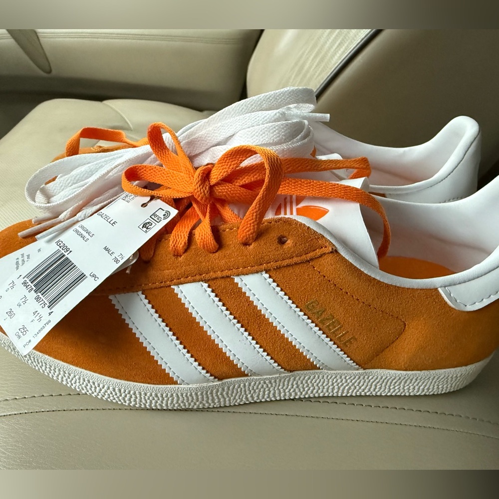 Adidas Gazelle Orange/White Sneakers